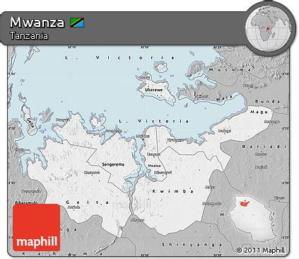 Free Gray Map of Mwanza