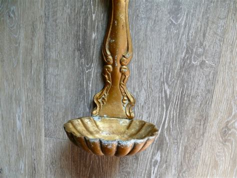 Large 27 Decorative Clam Shell Ladle Wall Hanging Gold Etsy