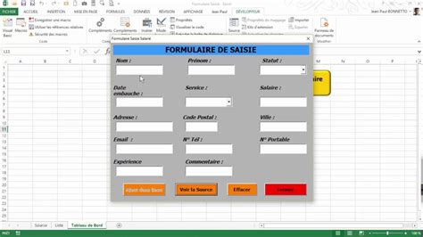 Cr Er Un Formulaire Vba Pour Remplir Un Tableau Hot Sex Picture