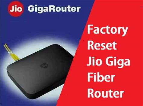 How to Factory Reset Jio Fiber Router?