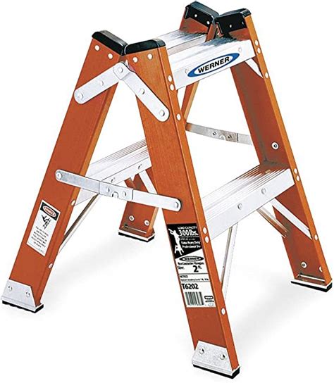 Werner T Pound Duty Rating Fiberglass Twin Step Stool Foot