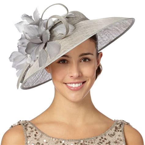 Grey Soft Feather Flower Hat Fascinator At Fancy Hats