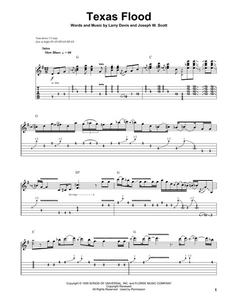 Texas Flood | Sheet Music Direct