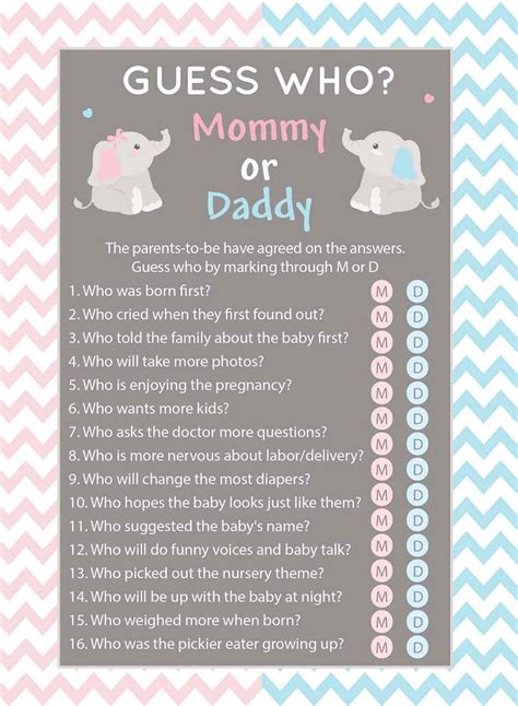 Daddy Baby Shower Game 5x7 Inches Baby Shower Dad Dumbo Baby