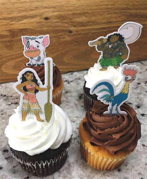 Moana Edible Cupcake Toppers Moana Moana Cupcake Topper Moana Cupcake