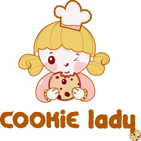 Cookie Logo With Concept Cheerful Lady 35975580 Png