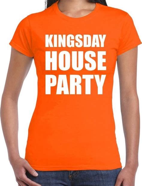 Koningsdag T Shirt Kingsday House Party Oranje Voor Dames Woningsdag