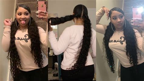 Two Ponytails With Swoop Klaiyi Hair Black Friday Sale Youtube