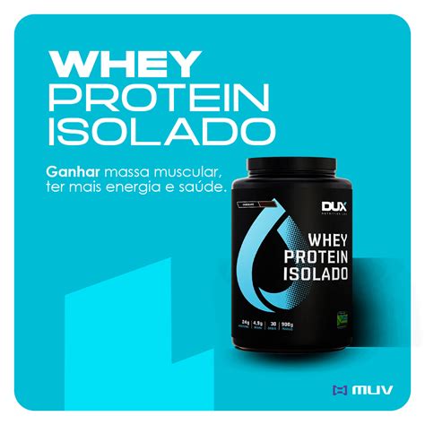 Whey Protein Isolado Chocolate 900g Dux Nutrition Lab Muv Viva