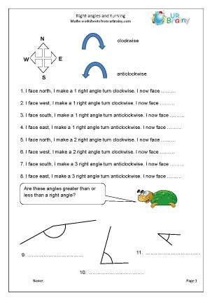 Right Angles And Turning Geometry Shape By URBrainy