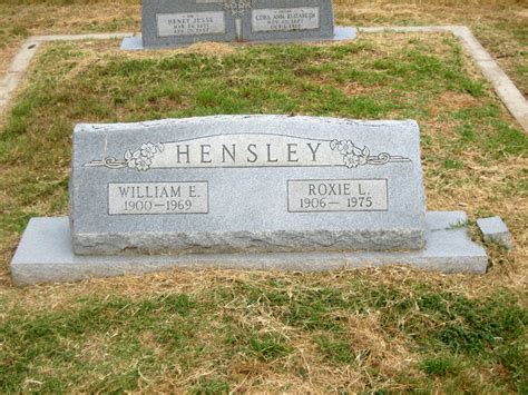 William Elnos Hensley Find A Grave Memorial