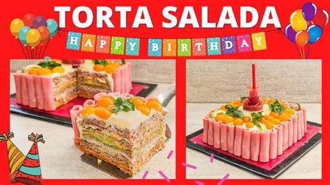 TORTA SALADA de CUMPLEAÑOS PAN DE MIGA Smörgåstårta YouTube