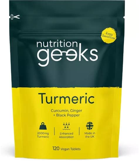 Nutrition Geeks Turmeric Curcumin Ginger And Black Pepper 2000mg 120