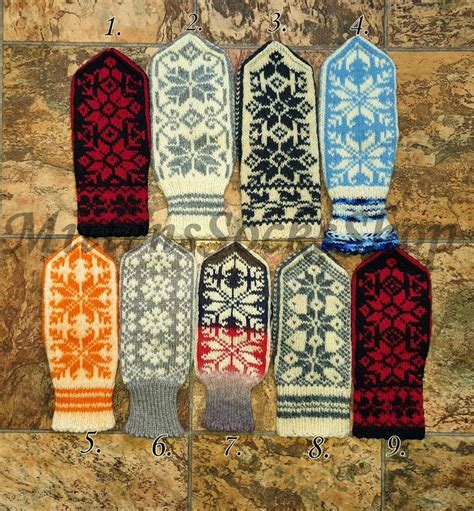 Nordic Mittens Hand Knit Wool Mittens Norwegian Mittens Etsy Easy