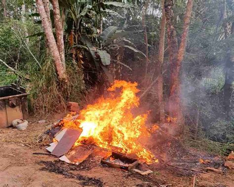 Convergente Fogo em lixo gera risco de novo incêndio em matas de Alto