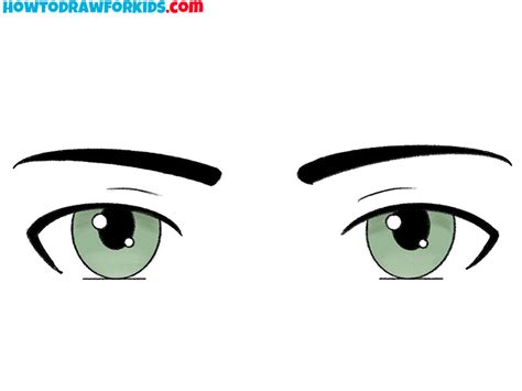 How to Draw Anime Boy Eyes - Easy Drawing Tutorial For Kids