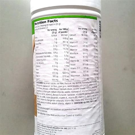 Herbalife Soy Protein Nutrition Facts Besto Blog