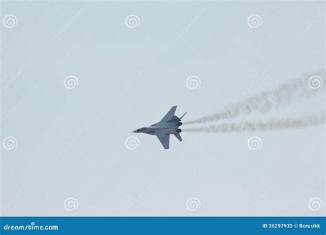 Russian Military Jet Fighter Mig Make Virage Stock Image Image Of