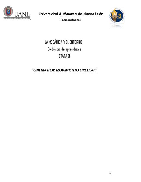 La mecánica y el entorno etapa 3 1 LA MECÁNICA Y EL ENTORNO Evidencia