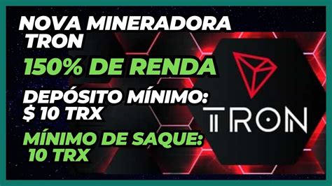 MINERADORA DE TRX PAGANDO MUITO MINERADORA DE TRX MINERADORA DE TRON