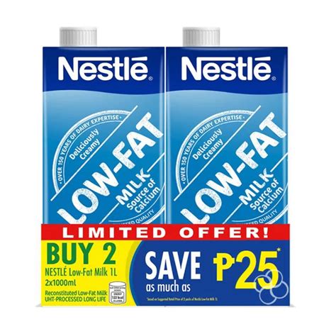 Nestle Low Fat Milk 2 X 1L Promo Pack Lazada PH