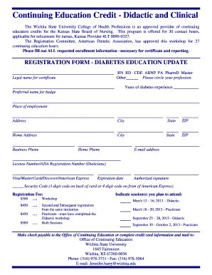 Fillable Online Webs Wichita Printable Registration Form Wichita