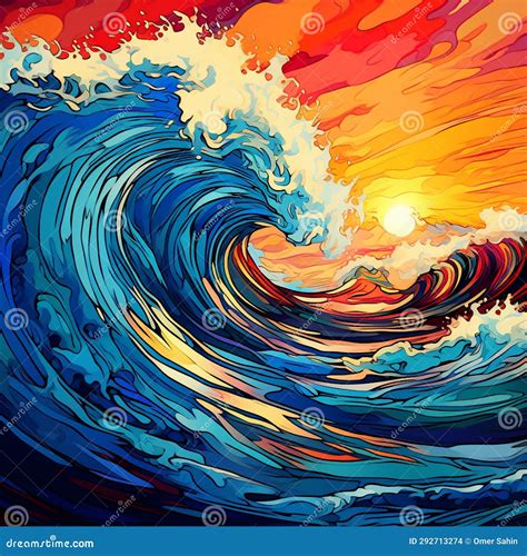 Infinite Motion: Endlessly Shifting Patterns of the Breaking Surf Stock