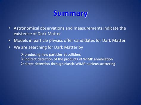 Dark Matter Theory Powerpoint