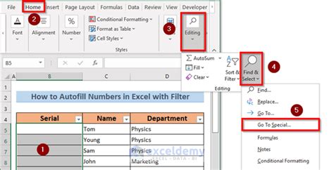 How To Autofill Numbers In Excel With Filter Methods Exceldemy