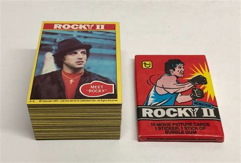 1979 Topps Rocky Ii Trading Card Set 1 99 With Wax Pack Nrmt To Nrmt