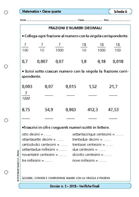 Frazioni E Numeri Decimali Giunti Scuola