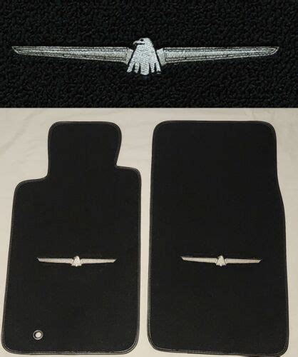 Acc 2002 2005 Ford Thunderbird Silver T Bird Logo 2pc Cutpile Floor Mats Ebay