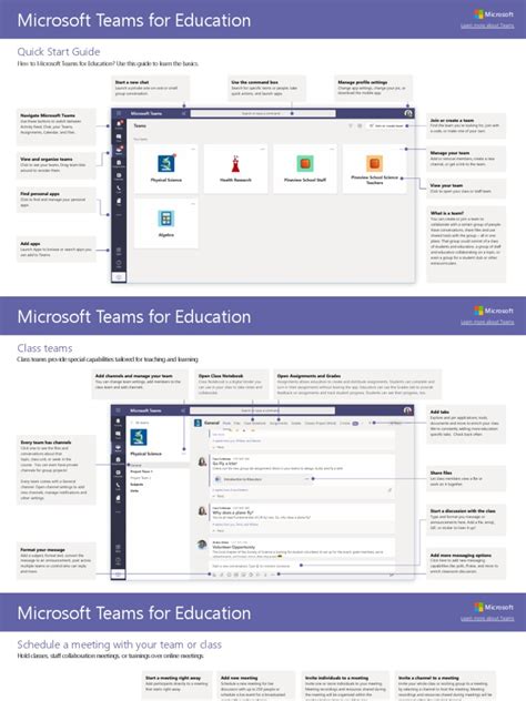 Quick Start Guide New To Microsoft Teams For Education Use This Guide