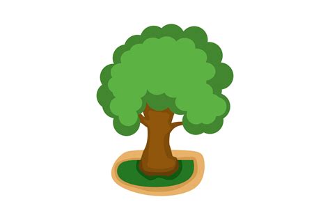 oak tree logo in flat design 16792226 Vector Art at Vecteezy