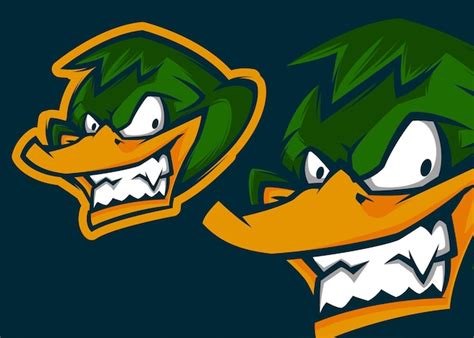 Premium Vector Angry Duck Head Premium Vector Mascot Illustration