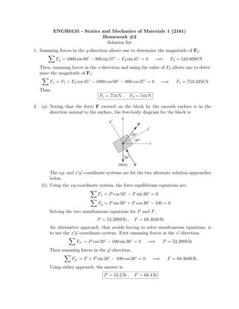 PDF ENGR0135 Statics And Mechanics Of Materials 1 Qiw4 Academic