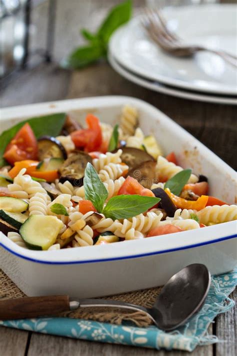 Baked Ratatouille Pasta Stock Image Image Of Meal Food 40983737