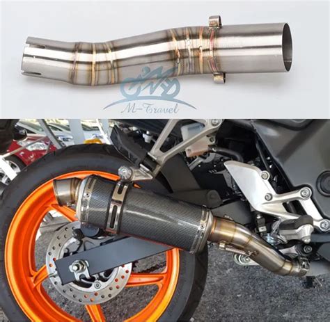 Motorcycle Exhaust Muffler Mid Pipe Cbr300 Cbr300r Link Pipe Cbr300r Exhaust Cbr300r Muffler