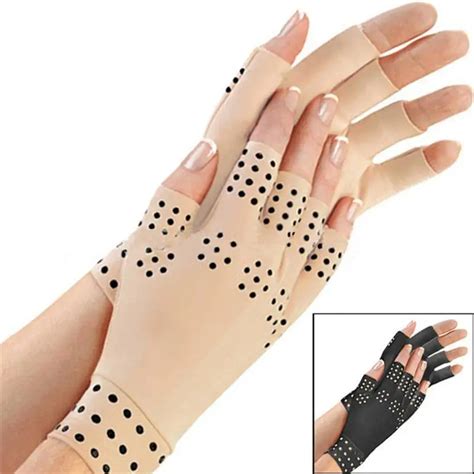 1 Pair Anti Arthritis Hands Gloves Magnetic Therapy Health Care Glove Rheumatoid Hand Pain ...