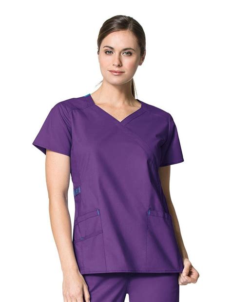 Wonderwink Wonderflex Charity Y Neck Wrap Scrub Top Wonderwink Scrubs