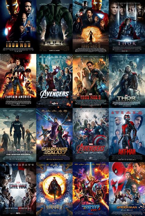 All Sixteen Mcu Movie Posters Rmarvelstudios