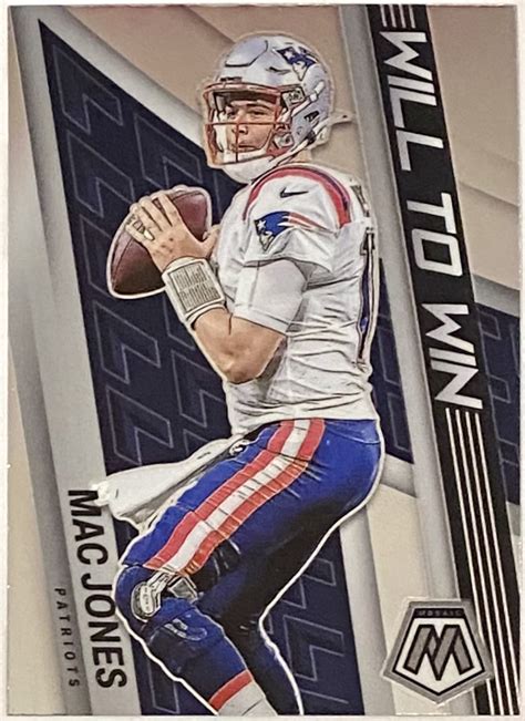 Mac Jones 2022 Panini Mosaic Football New England Patriots Will To Win