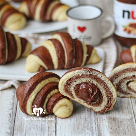 CORNETTI BICOLORE ALLA NUTELLA Sofficissimi Anche Bimby Tutto Fa