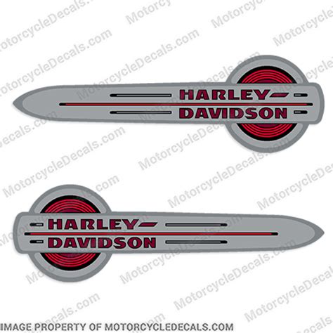 Harley Davidson Fuel Tank Decals Set Of 2 13551 02 Speedball Red