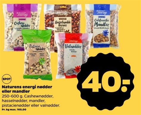 Naturens Energi N Dder Eller Mandler Tilbud Hos Netto