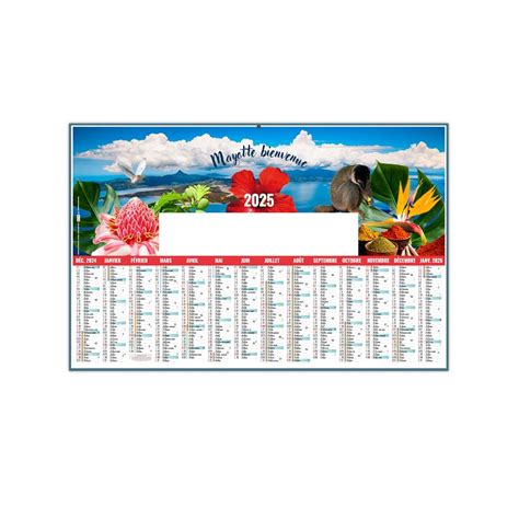 Calendrier Publicitaire Personnalis Medium Mayotte Bienvenue