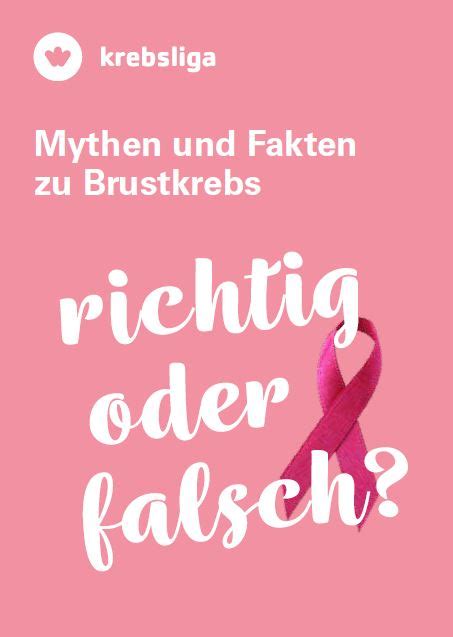 Mythen Und Fakten Zu Brustkrebs Krebsliga Shop