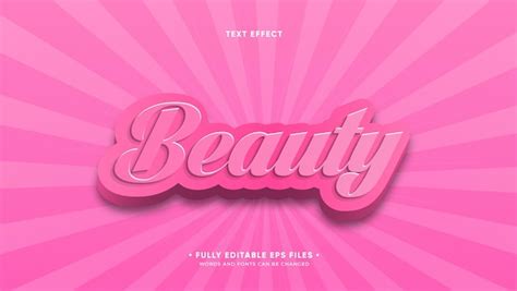 Premium Vector Beauty 3d Text Effect