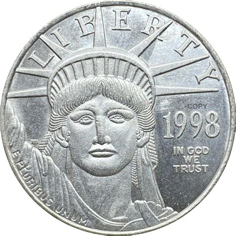 United States Of America 1998 W Year Statue Of Liberty 50 Dollars Eagle ...