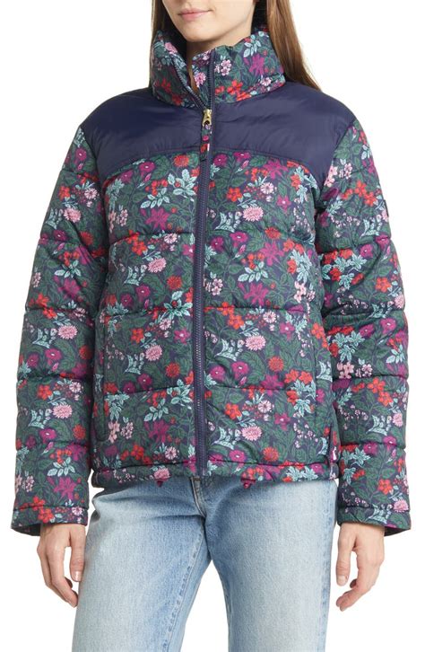 Joules Elberry Floral Puffer Coat Nordstrom